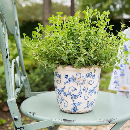 Clayre & Eef Tafel + 2 Stoelen Ø 60x70/40x40x92 Cm - Grijs