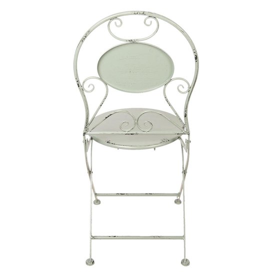 Clayre & Eef Tafel + 2 Stoelen Ø 60x70/40x40x92 Cm - Grijs