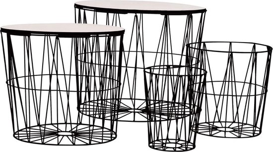 Vidaxl Salontafels 4 St - Zwart