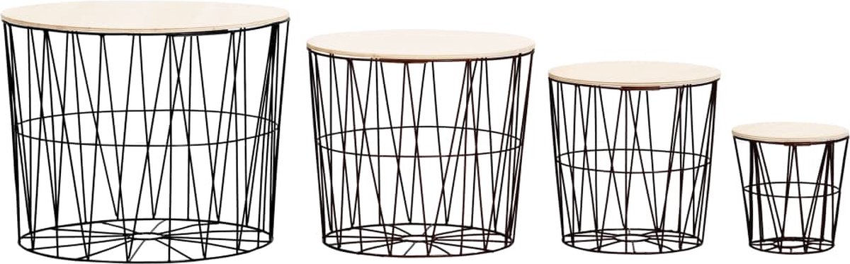 Vidaxl Salontafels 4 St - Zwart