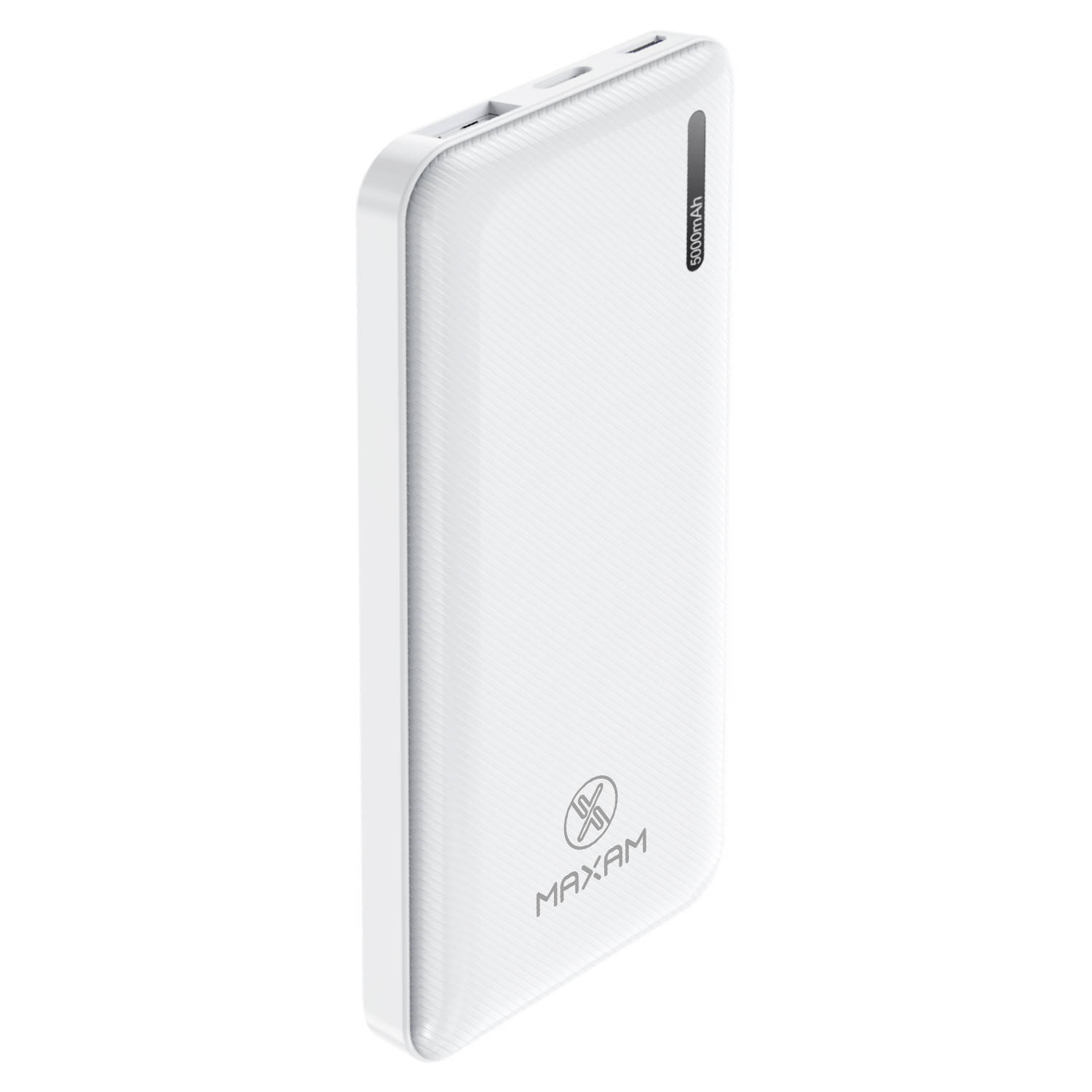 maxam Pb-2101 Powerbank Met Micro Usb Oplaad Kabel - 5.000 Mah - - Wit