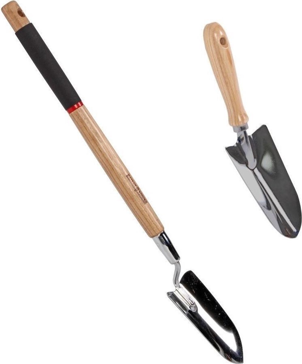 Lange En Kleine Brede Plantenschep / Tuinierschepjes 60 En 30 Cm - Moestuin - Tuin Benodigdheden/gereedschap