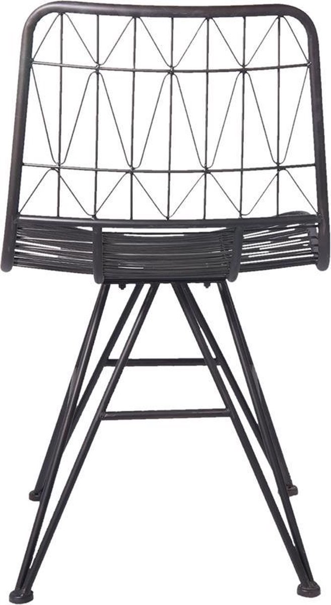 Clayre & Eef Stoel 49*49*85 Cm Ijzer 5y0358 - Zwart