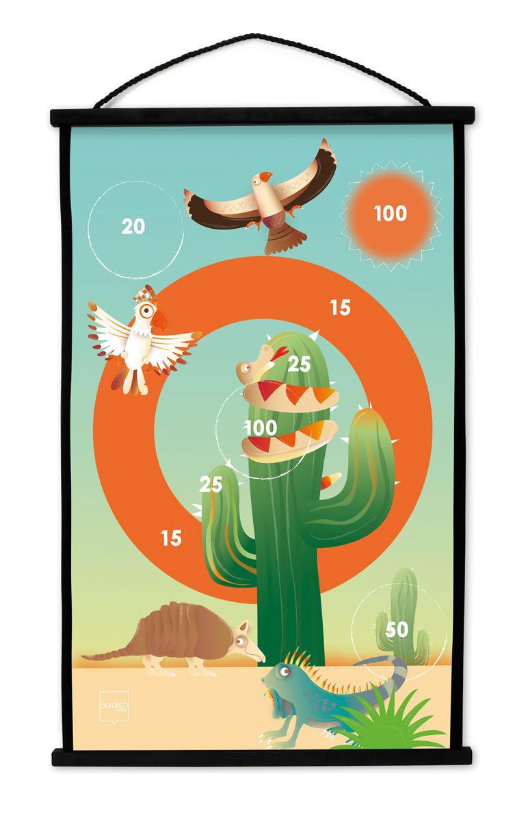 Scratch Dartspel Mexico Junior 38 X 60 Cm/zwart 8-delig - Blauw