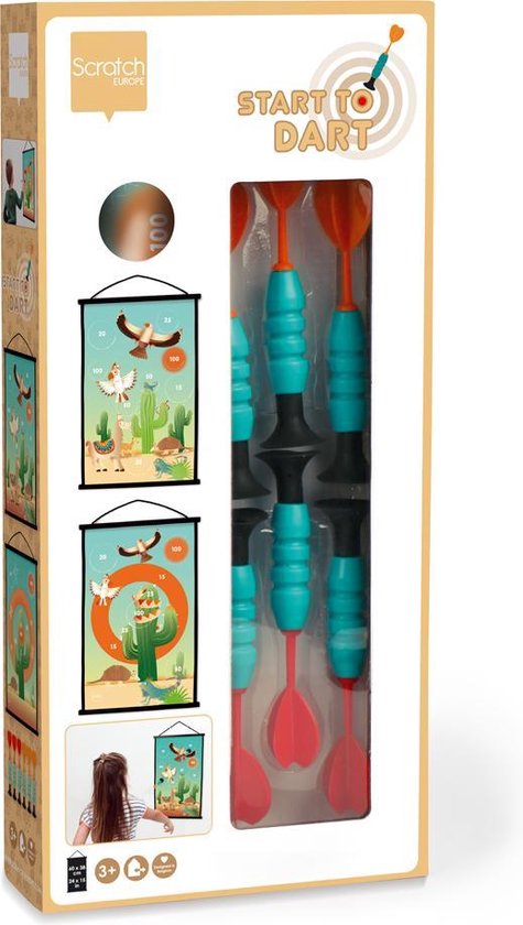 Scratch Dartspel Mexico Junior 38 X 60 Cm/zwart 8-delig - Blauw