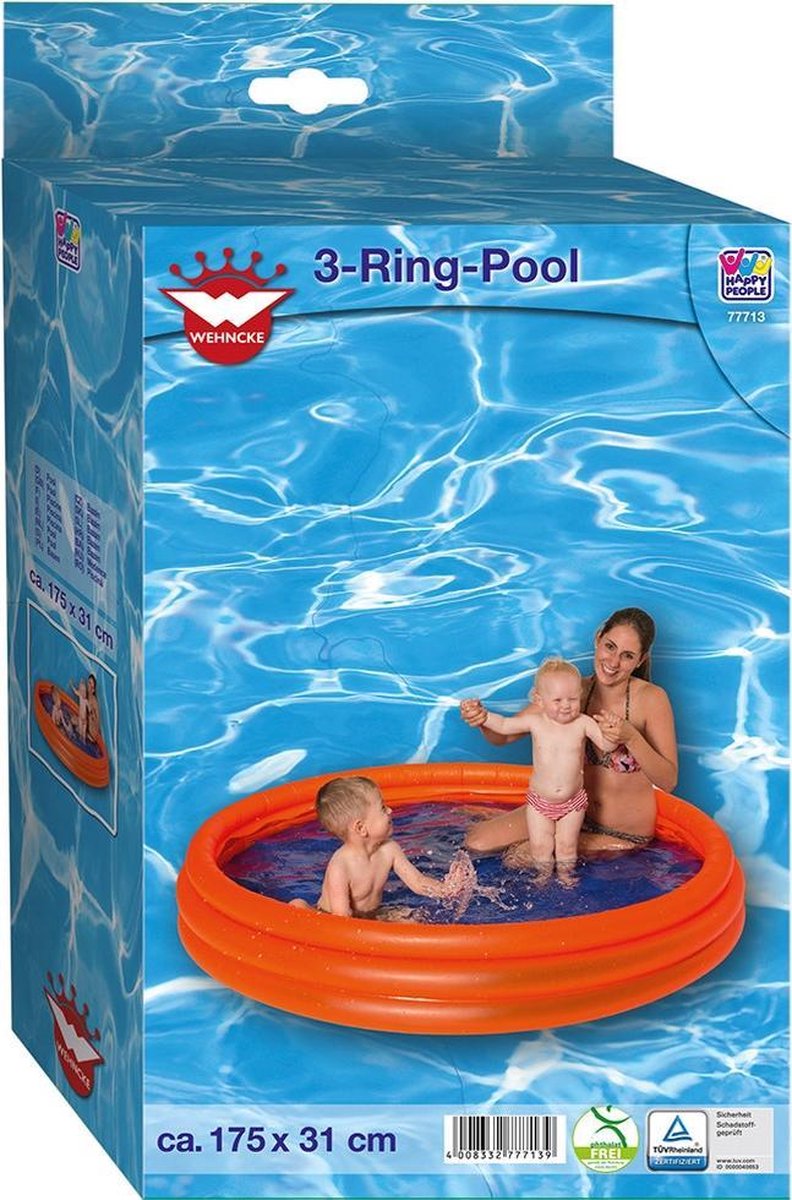Opblaasbaar Zwembad 175 X 31 Cm Speelgoed - Rond Zwembadje - Pierenbadje - Buitenspeelgoed Voor Kinderen - Oranje