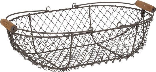 Clayre & Eef Manden (Set Van 3) 38*22*10 / 32*18*9 / 29*15*8 Cm - Bruin