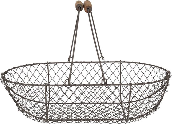 Clayre & Eef Manden (Set Van 3) 38*22*10 / 32*18*9 / 29*15*8 Cm - Bruin