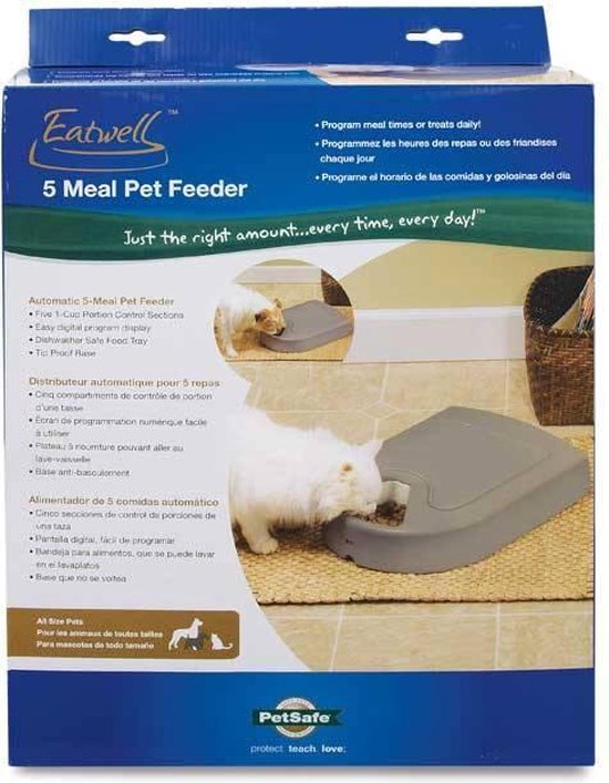 Petsafe Eatwell 5 maaltijden voerbak - Grijs