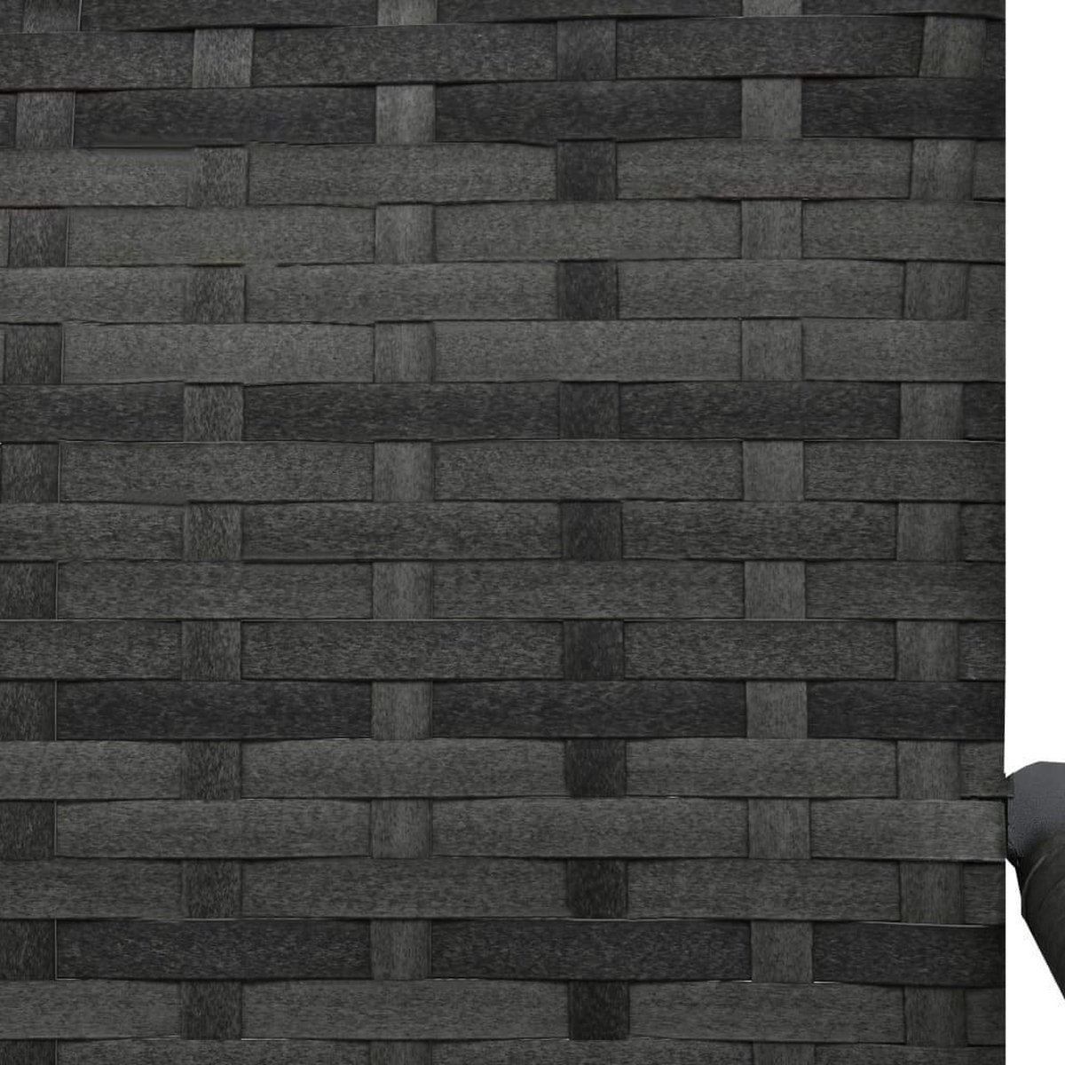 Vidaxl Schommelbank 3-zits Met Dak Poly Rattan - Grijs