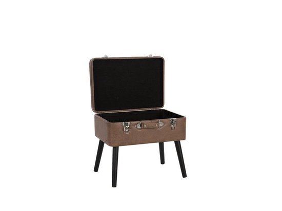 Beliani Mallard Hocker Kunstleer 36 X 52 Cm - Bruin