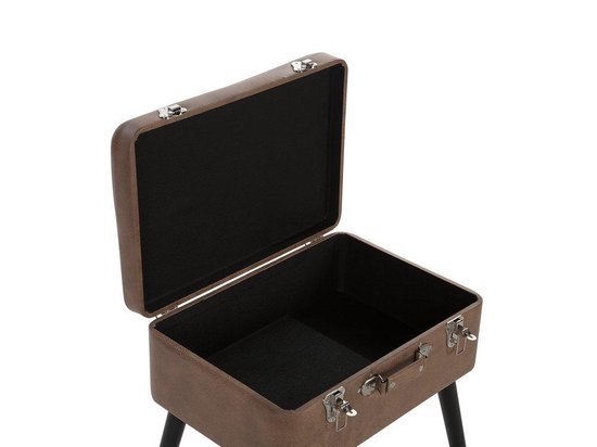 Beliani Mallard Hocker Kunstleer 36 X 52 Cm - Bruin