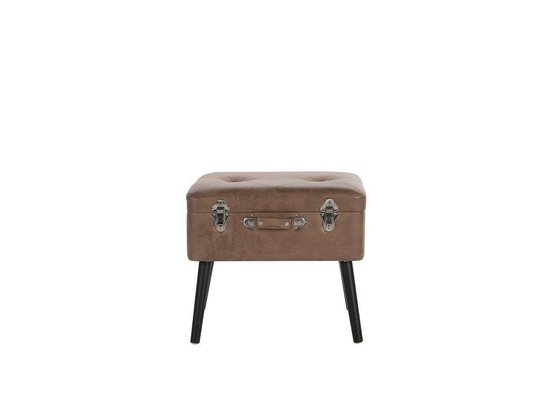 Beliani Mallard Hocker Kunstleer 36 X 52 Cm - Bruin