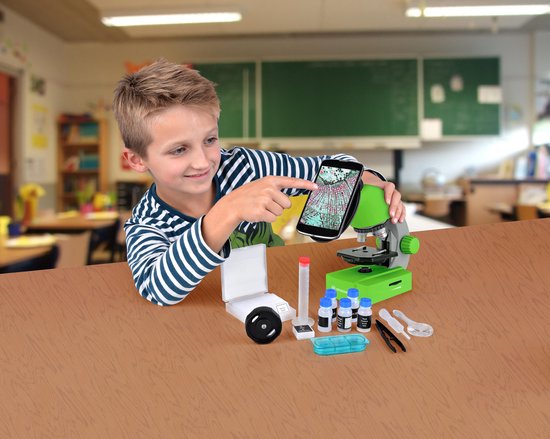 Bresser Microscoop Junior 22 Cm Staal 44-delig - Groen