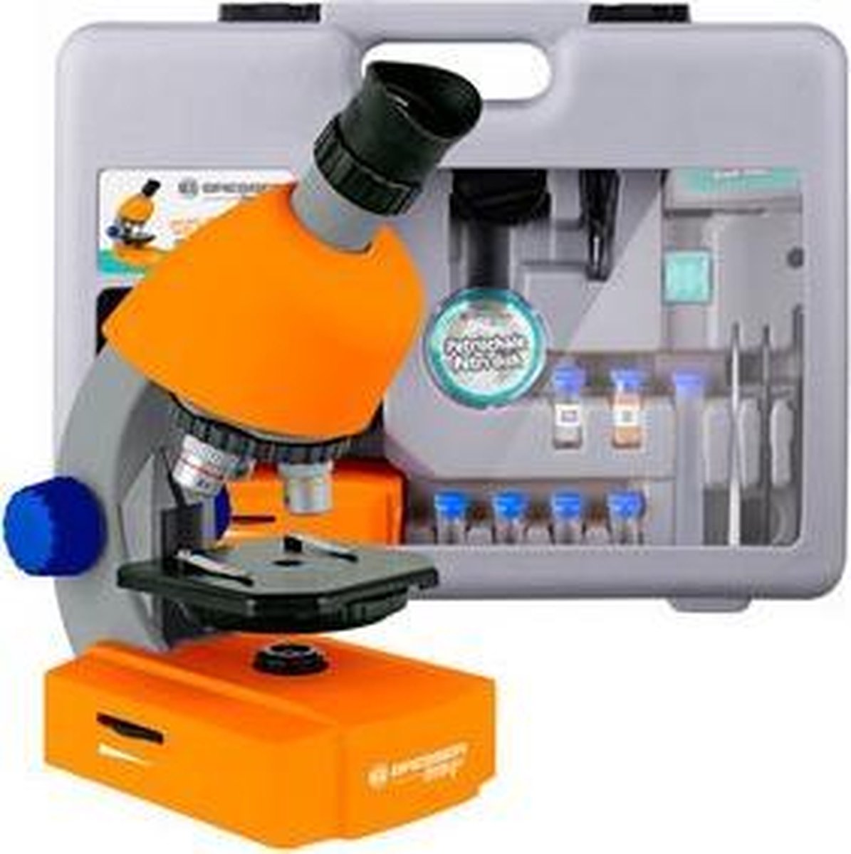 Bresser Microscoop Met Koffer Junior/oranje 21-delig - Grijs