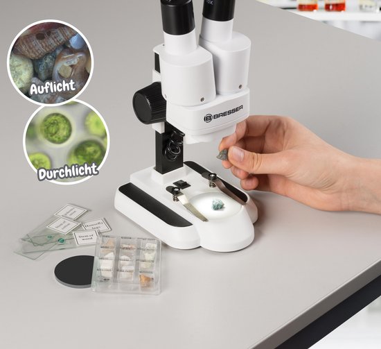 Bresser Microscoop Junior 22 Cm Staal 25-delig - Wit