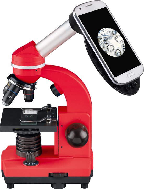 Bresser Microscoop Junior 29 Cm Staal 28-delig - Rood