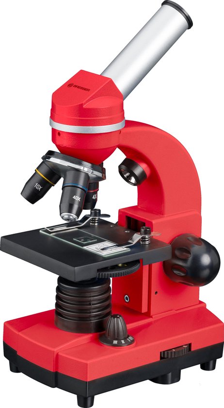 Bresser Microscoop Junior 29 Cm Staal 28-delig - Rood
