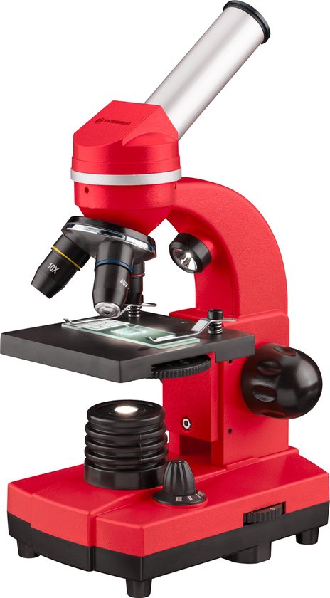 Bresser Microscoop Junior 29 Cm Staal 28-delig - Rood