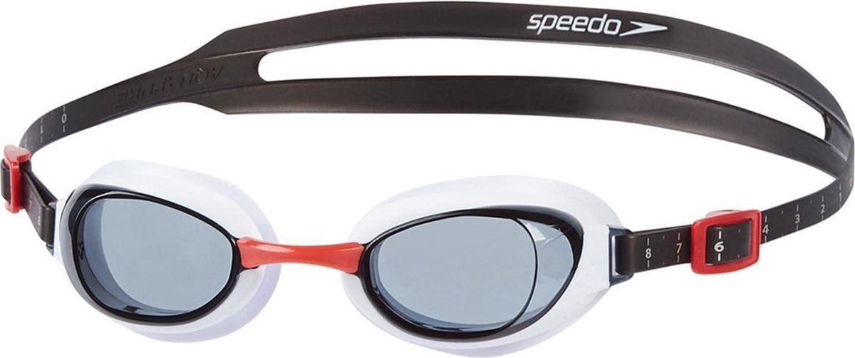 Speedo Aquapure Bril Rubber One-size Wit/ - Rood