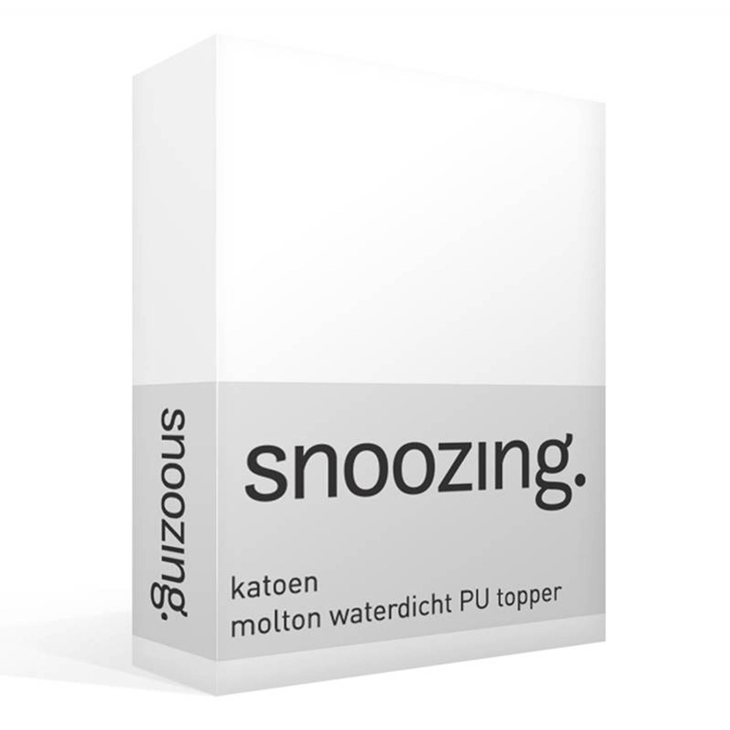 Snoozing Katoen Molton Waterdicht Pu Topper Hoeslaken - 100% Katoen - 1-persoons (100x200 Cm) - - Wit