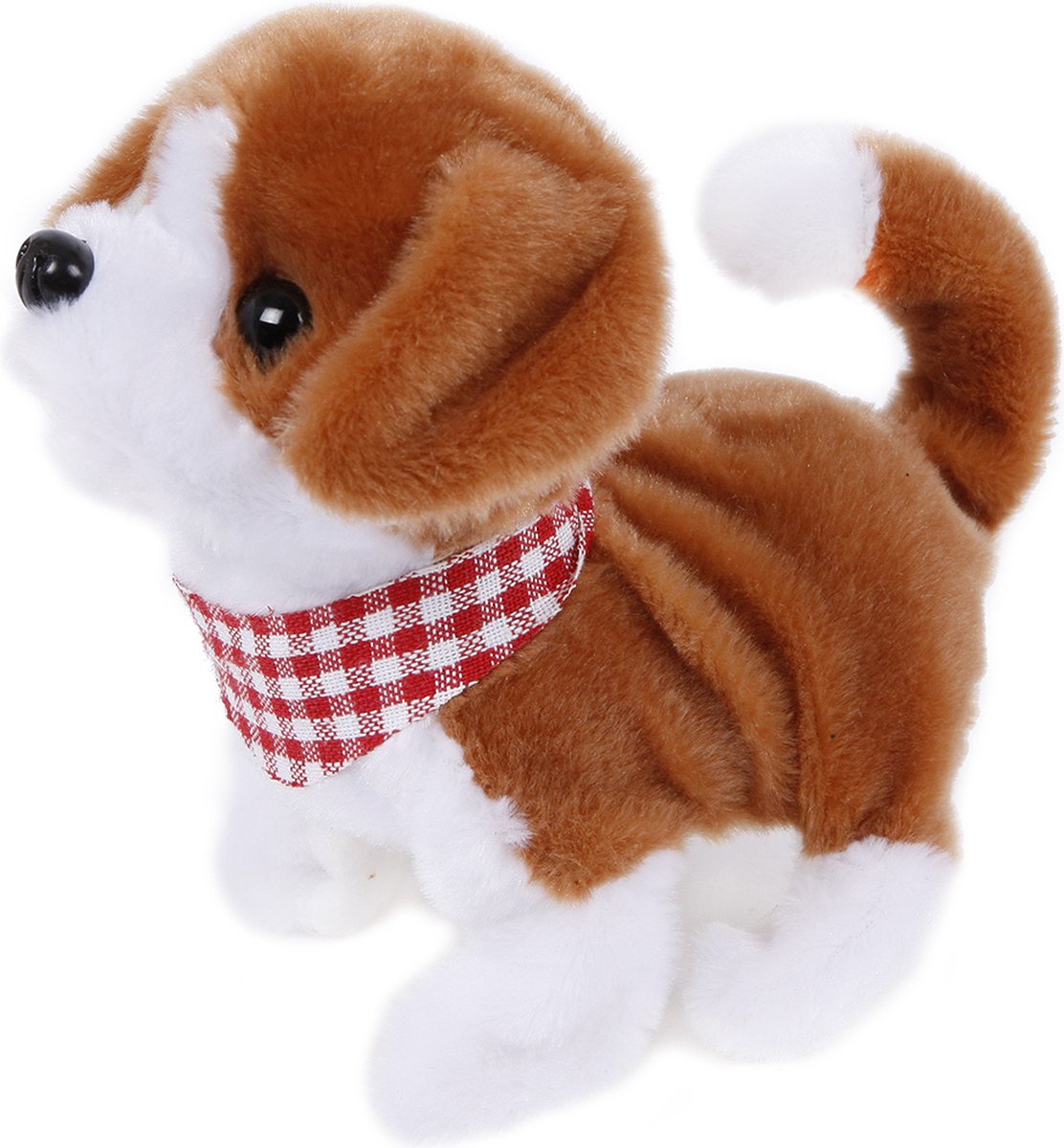 Take Me Home Loophond Pluche 17 Cm Junior Wit/ - Bruin