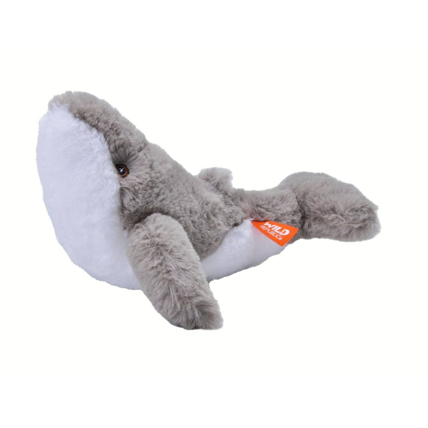 Wild Republic Knuffel Bultrugwalvis Ecokins Mini Junior 20 Cm Pluche/grijs - Blanco