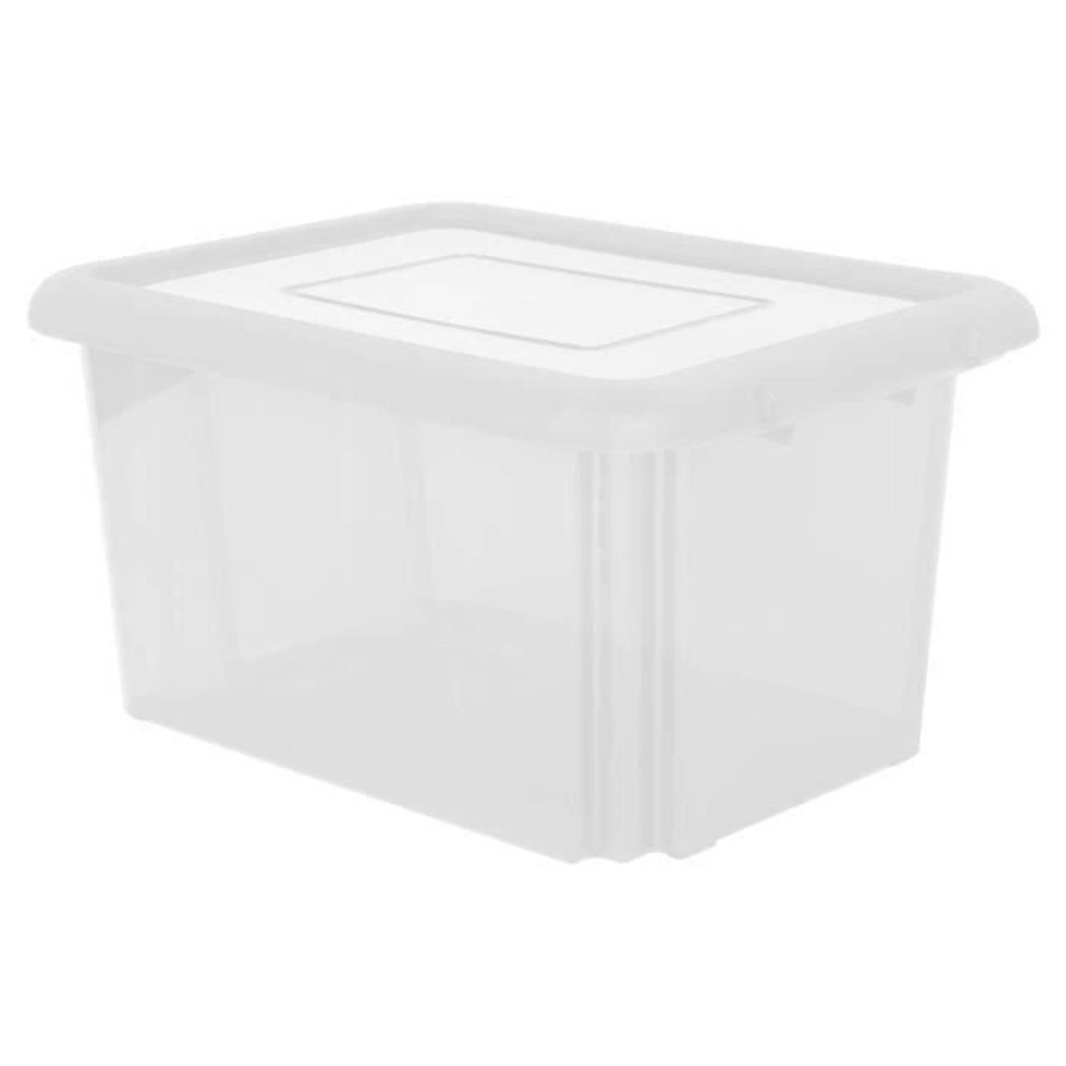 Eda Plastic Grappige Doos 55 L Opbergdoos - Natuurlijk - 57,5 X 44 X 31 Cm