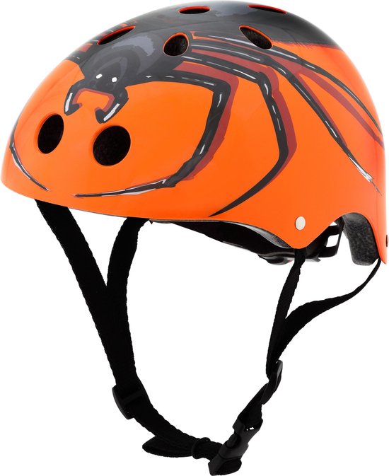 Mini Hornit Lids Fietshelm Voor Kinderen - Met Led Achterlicht - Chiller Spider (S) - Oranje