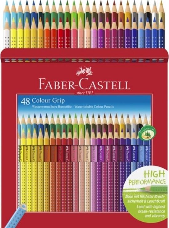 Faber Castell Kleurpotlood Fc Grip 48 Stuks 2 Rijen Van 24 Stuks Kartonetui