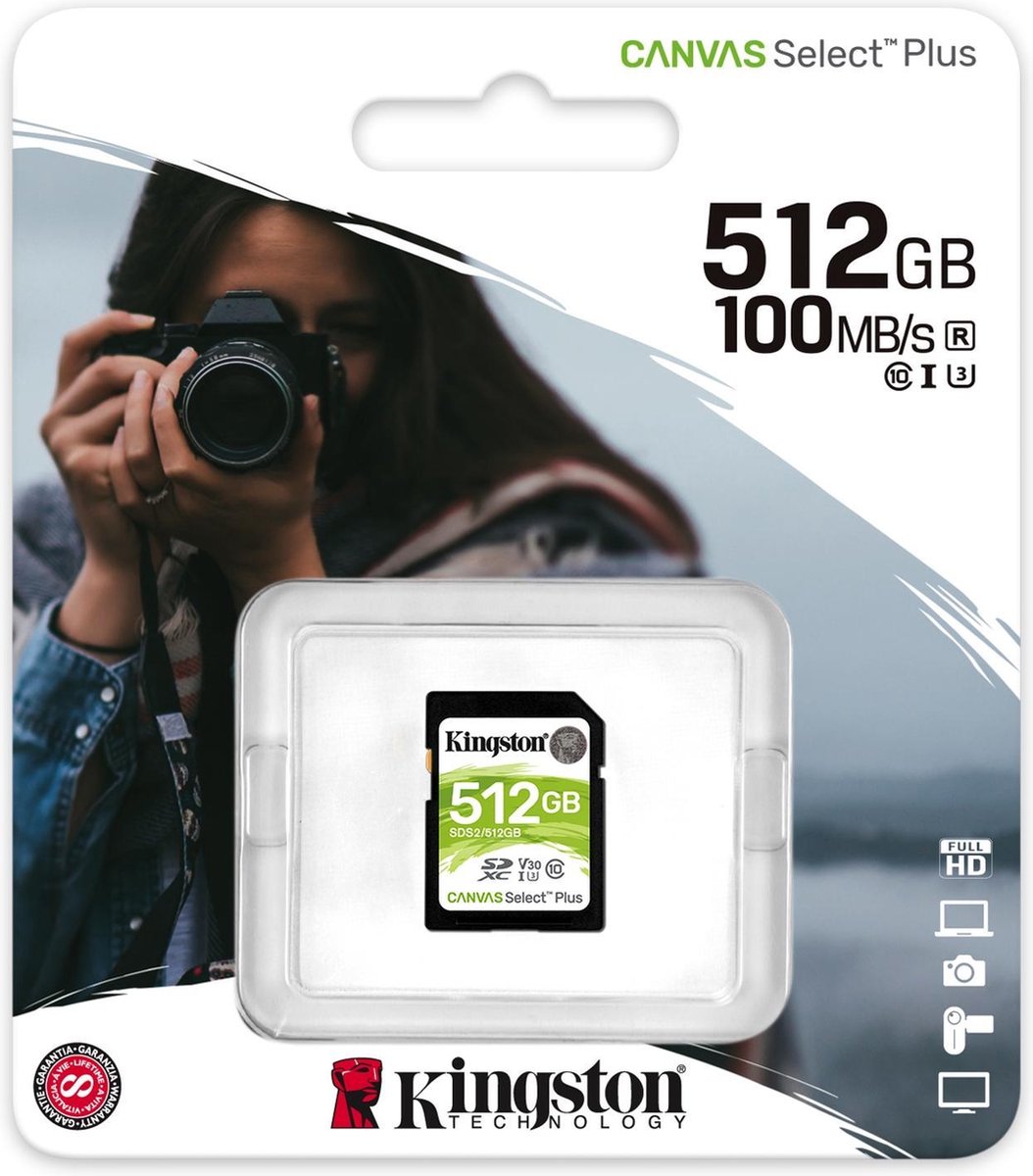 Kingston Canvas Select Plus Sdxc 512 Gb - Zwart
