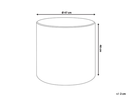 Beliani Lovett Poef Fluweel 47 X 47 Cm - Blauw