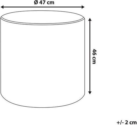 Beliani Lovett Poef Fluweel 47 X 47 Cm - Blauw