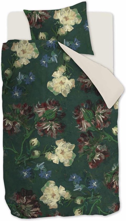 Beddinghouse X Van Gogh Museum - Bh Gogh Peonies Green 140x200/220 - Groen