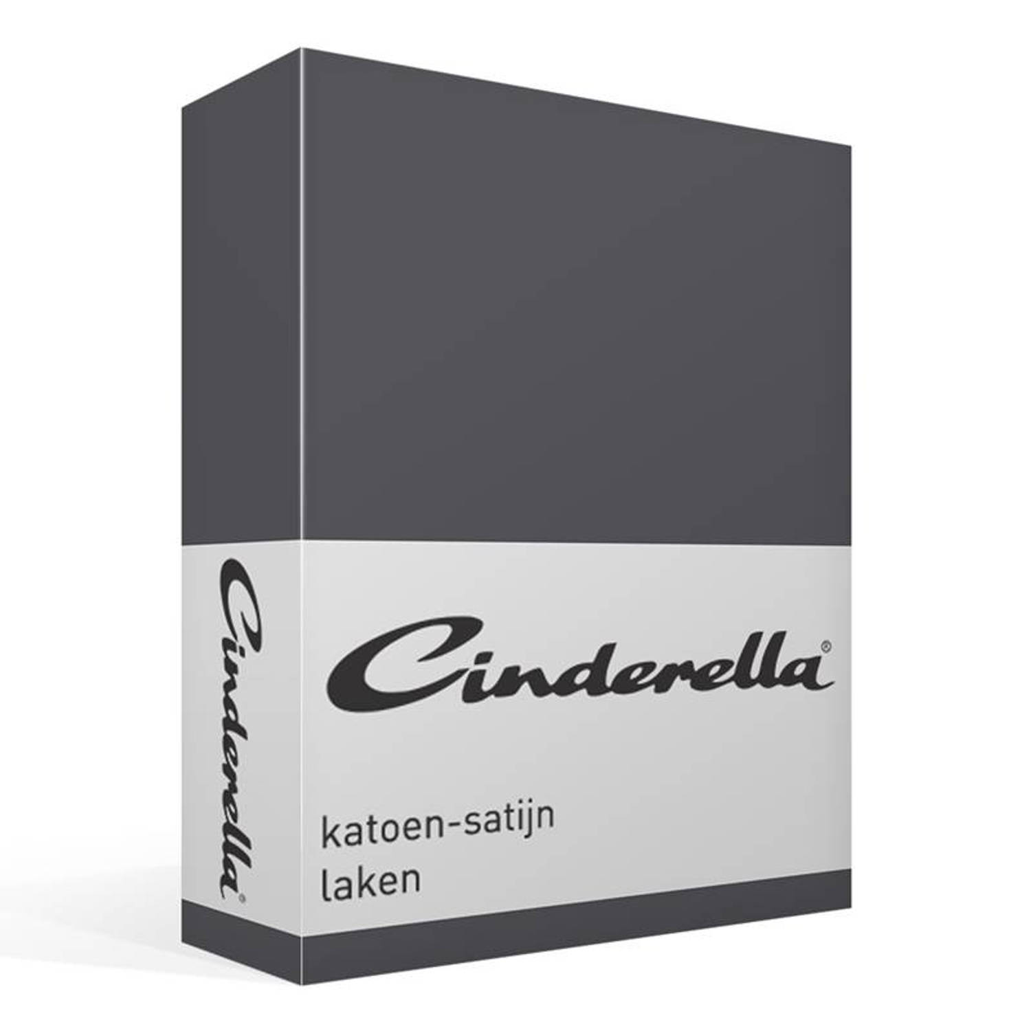 Cinderella Katoen-satijn Laken - 100% Katoen-satijn - 2-persoons (200x270 Cm) - - Grijs