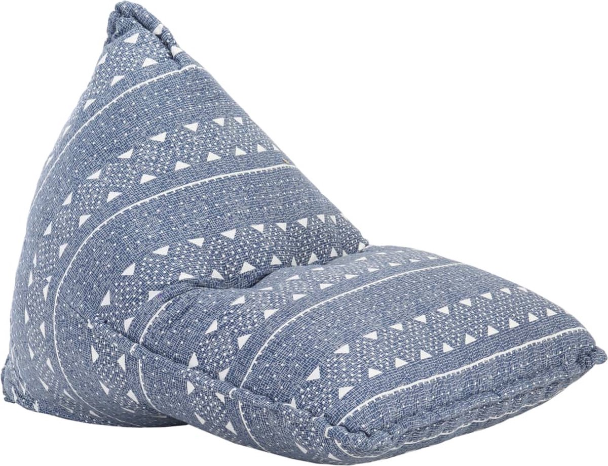 Vidaxl Zitzak Stof Patchwork Indigo - Beige
