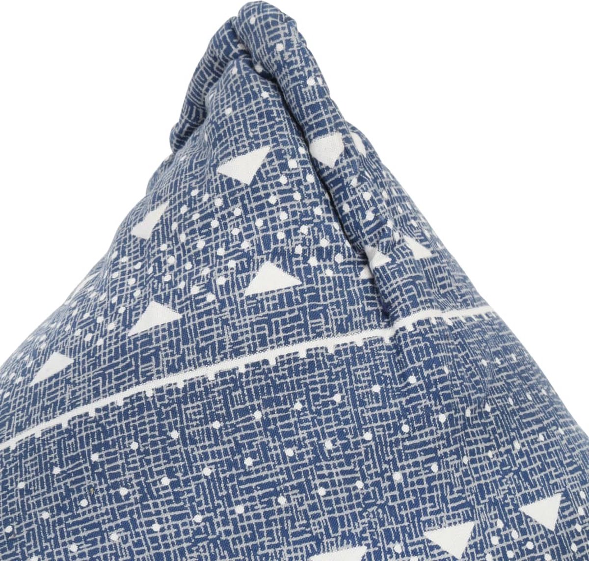 Vidaxl Zitzak Stof Patchwork Indigo - Beige