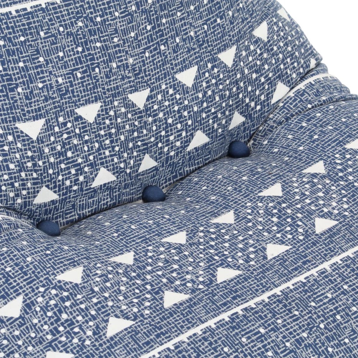 Vidaxl Zitzak Stof Patchwork Indigo - Beige
