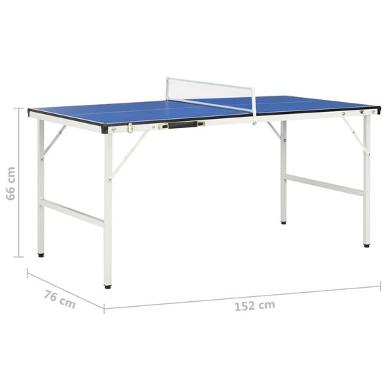 Vidaxl Tafeltennistafel Met Net 5 Feet 152x76x66 Cm - Blauw