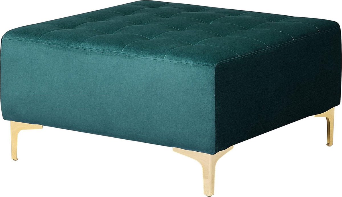 Beliani Aberdeen Hocker Fluweel 80 X 80 Cm - Groen