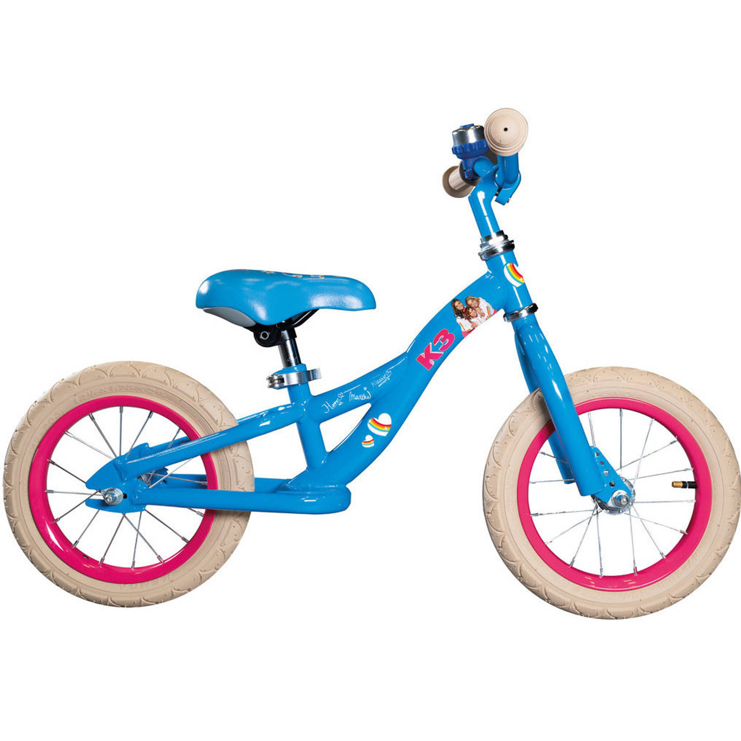 Studio 100 Loopfiets K3 Loopfiets Met 2 Wielen 12 Inch Meisjes - Blauw