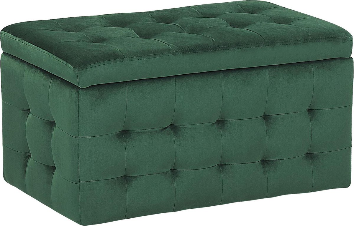 Beliani Michigan Hocker Fluweel 42 X 72 Cm - Verde