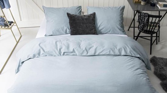 Walra Vintage Cotton Dekbedovertrek - Lits-jumeaux (240x200/220 Cm + 2 Slopen) - Katoen - Jeans - Blauw