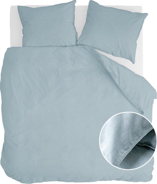 Walra Vintage Cotton Dekbedovertrek - Lits-jumeaux (240x200/220 Cm + 2 Slopen) - Katoen - Jeans - Blauw