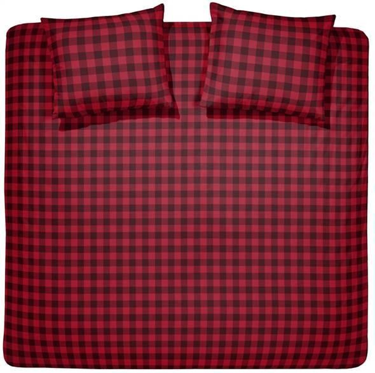 Damai Timber Flanel Dekbedovertrek - Lits-jumeaux (260x200/220 Cm + 2 Slopen) - Flanel - Red - Rood