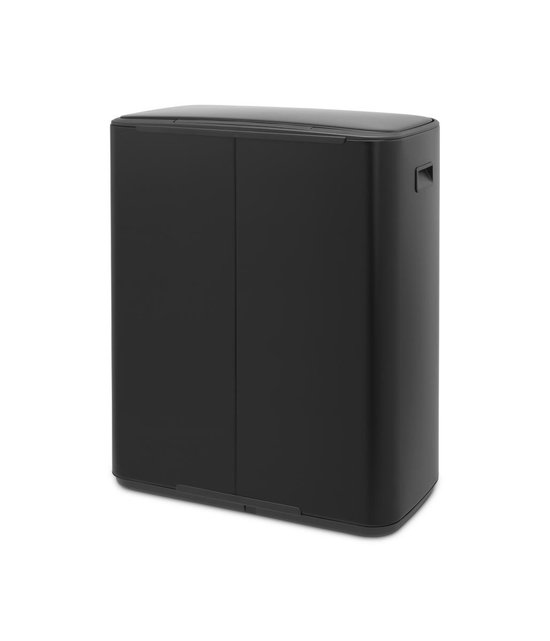 Brabantia Bo Pedal Bin 60 Liter Matt Black - Zwart