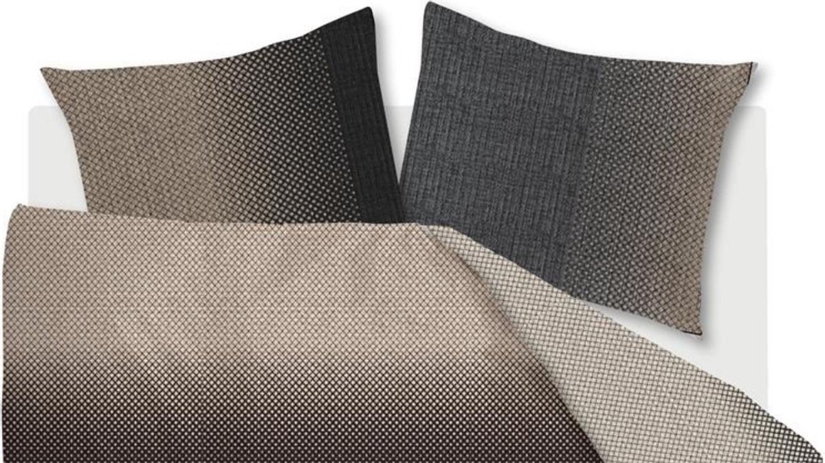 Beddinghouse Duco Dekbedovertrek - Lits-jumeaux (240x200/220 Cm + 2 Slopen) - Katoen Satijn - Grey - Grijs