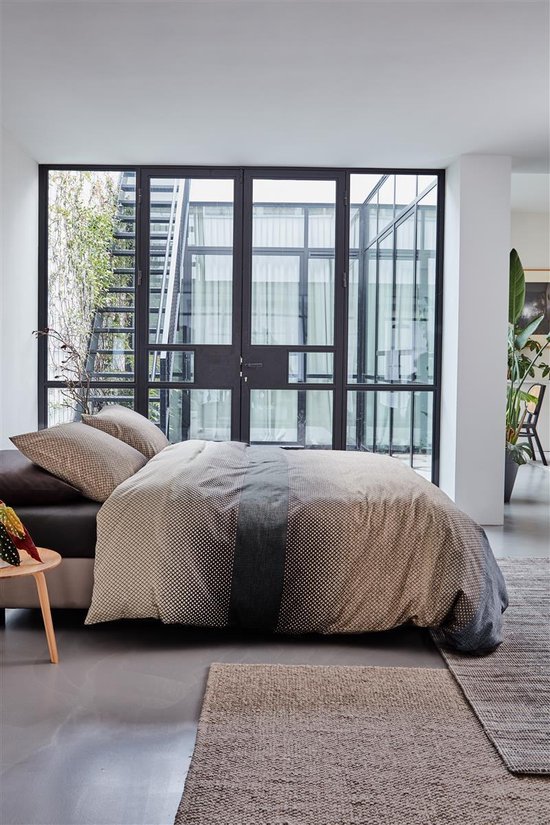 Beddinghouse Duco Dekbedovertrek - Lits-jumeaux (240x200/220 Cm + 2 Slopen) - Katoen Satijn - Grey - Grijs