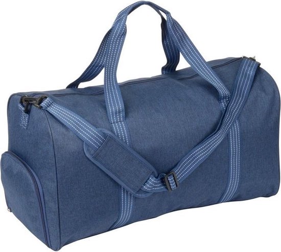 e Sporttas/weekendtas Met Schoenenvak 60 Cm - 50 Liter - Fitness/sporttassen - Weekendtassen/reistassen - Blauw