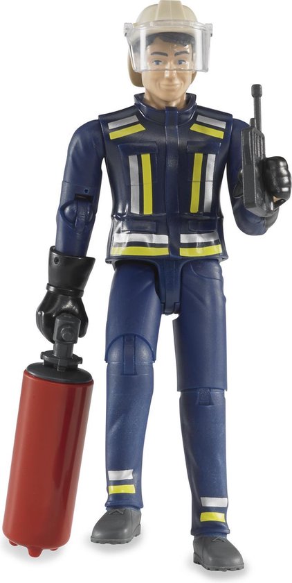 Bruder Feuerwehrmann Mit Helm - Blauw